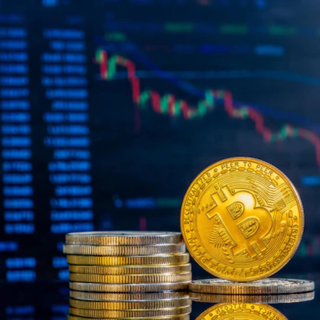 closeup-golden-bitcoins-dark-reflective-surface-histogram-decreasing-crypto_1268-19910